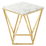 Modway Vertex Gold Metal Stainless Steel End Table