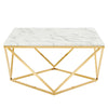 Modway Vertex Gold Metal Stainless Steel Coffee Table