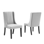 Modway Renew Parsons Performance Velvet Dining Side Chairs - Set of 2