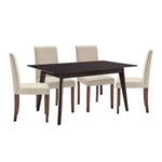 Modway Prosper 5 Piece Upholstered Fabric Dining Set