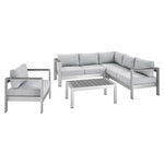 Modway EEI-4317 Shore Sunbrella Fabric 5 Piece Sectional Sofa Set