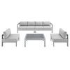 Modway EEI-4318 Shore Sunbrella Fabric 5 Piece Sectional Sofa Set