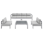 Modway EEI-4318 Shore Sunbrella Fabric 5 Piece Sectional Sofa Set