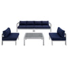 Modway EEI-4318 Shore Sunbrella Fabric 5 Piece Sectional Sofa Set
