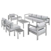 Modway EEI-4320 Shore Sunbrella Fabric 9 Piece Sectional Sofa Set