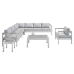 Modway EEI-4321 Shore Sunbrella Fabric 8 Piece Sectional Sofa Set