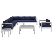 Modway EEI-4321 Shore Sunbrella Fabric 8 Piece Sectional Sofa Set