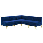 Modway Triumph Channel Tufted Performance Velvet 5-Piece Sectional Sofa