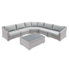 Modway Conway Sunbrella Outdoor Patio Wicker Rattan 6-Piece Sectional Sofa Set