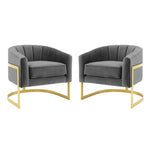 Modway Esteem Accent Armchair Performance Velvet Set of 2