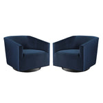 Modway Twist Swivel Chair Performance Velvet Set of 2