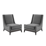 Modway Confident Lounge Chair Upholstered Performance Velvet Set of 2