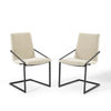Modway Pitch Dining Armchair Upholstered Fabric Set of 2