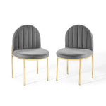 Modway Isla Dining Side Chair Performance Velvet Set of 2