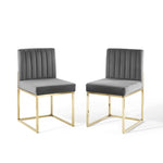 Modway Carriage Dining Chair Performance Velvet Set of 2