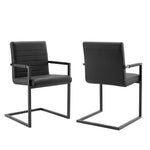 Modway EEI-4522 Savoy Vegan Leather Dining Chairs - Set of 2