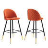 Modway EEI-4527 Cordial Performance Velvet Bar Stools - Set of 2