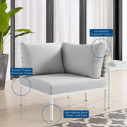 Modway EEI-4537 Harmony Sunbrella Basket Outdoor Aluminum Corner Chair