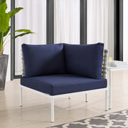 Modway EEI-4537 Harmony Sunbrella Basket Outdoor Aluminum Corner Chair