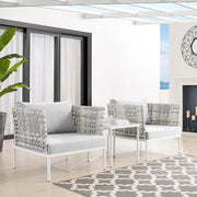 Modway EEI-4684 Harmony Basket Weave Patio Aluminum Seating Set