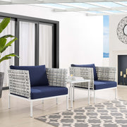 Modway EEI-4684 Harmony Basket Weave Patio Aluminum Seating Set