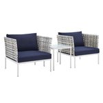 Modway EEI-4684 Harmony Basket Weave Patio Aluminum Seating Set