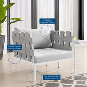 Modway EEI-4687 Harmony Sunbrella Outdoor Patio Aluminum Seating Set