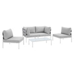 Modway EEI-4691 Harmony 4-Piece  Sunbrella Outdoor Patio Aluminum Seating Set