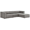 Modway EEI-4790 Mingle Vegan Leather Sofa and Ottoman Set