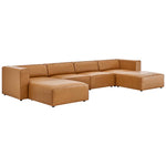 Modway EEI-4794 Mingle Vegan Leather 4-Piece Sofa and 2 Ottomans Set