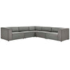 Modway EEI-4795 Mingle Vegan Leather 5-Piece Sectional Sofa