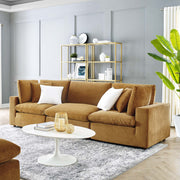Modway EEI-4817 Commix Down Filled Overstuffed Velvet 3-Seater Sofa