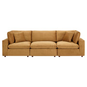 Modway EEI-4817 Commix Down Filled Overstuffed Velvet 3-Seater Sofa