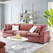 Modway EEI-4817 Commix Down Filled Overstuffed Velvet 3-Seater Sofa