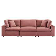 Modway EEI-4817 Commix Down Filled Overstuffed Velvet 3-Seater Sofa