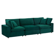 Modway EEI-4817 Commix Down Filled Overstuffed Velvet 3-Seater Sofa