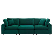 Modway EEI-4817 Commix Down Filled Overstuffed Velvet 3-Seater Sofa