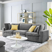 Modway EEI-4817 Commix Down Filled Overstuffed Velvet 3-Seater Sofa