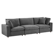 Modway EEI-4817 Commix Down Filled Overstuffed Velvet 3-Seater Sofa