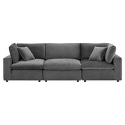 Modway EEI-4817 Commix Down Filled Overstuffed Velvet 3-Seater Sofa