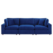 Modway EEI-4817 Commix Down Filled Overstuffed Velvet 3-Seater Sofa