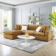 Modway EEI-4818 Commix Down Filled Overstuffed Velvet 4-Piece Sectional Sofa