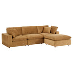 Modway EEI-4818 Commix Down Filled Overstuffed Velvet 4-Piece Sectional Sofa