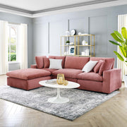 Modway EEI-4818 Commix Down Filled Overstuffed Velvet 4-Piece Sectional Sofa