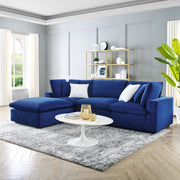 Modway EEI-4818 Commix Down Filled Overstuffed Velvet 4-Piece Sectional Sofa