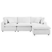 Modway EEI-4818 Commix Down Filled Overstuffed Velvet 4-Piece Sectional Sofa