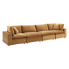 Modway EEI-4819 Commix Down Filled Overstuffed Velvet 4-Seater Sofa