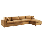 Modway EEI-4820 Commix Down Filled Overstuffed Velvet 5-Piece Sectional Sofa