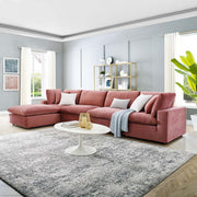 Modway EEI-4820 Commix Down Filled Overstuffed Velvet 5-Piece Sectional Sofa