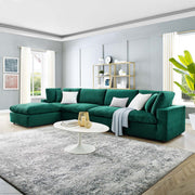 Modway EEI-4820 Commix Down Filled Overstuffed Velvet 5-Piece Sectional Sofa